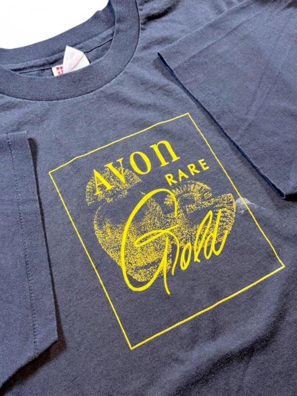 Vintage 90s Avon Rare Gold Perfume Promo Single Stitch Tee XL